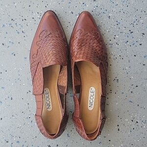 Nicole Brown Leather shoes Size 9